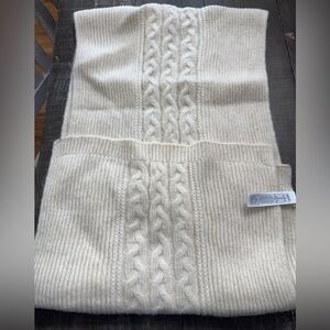 AERIE NWOT Ivory Cable Knit Scarf Long Blanket Warmth Cozy‎